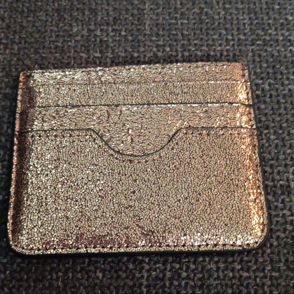 Neiman Marcus  Gold Glittered Card Holder New